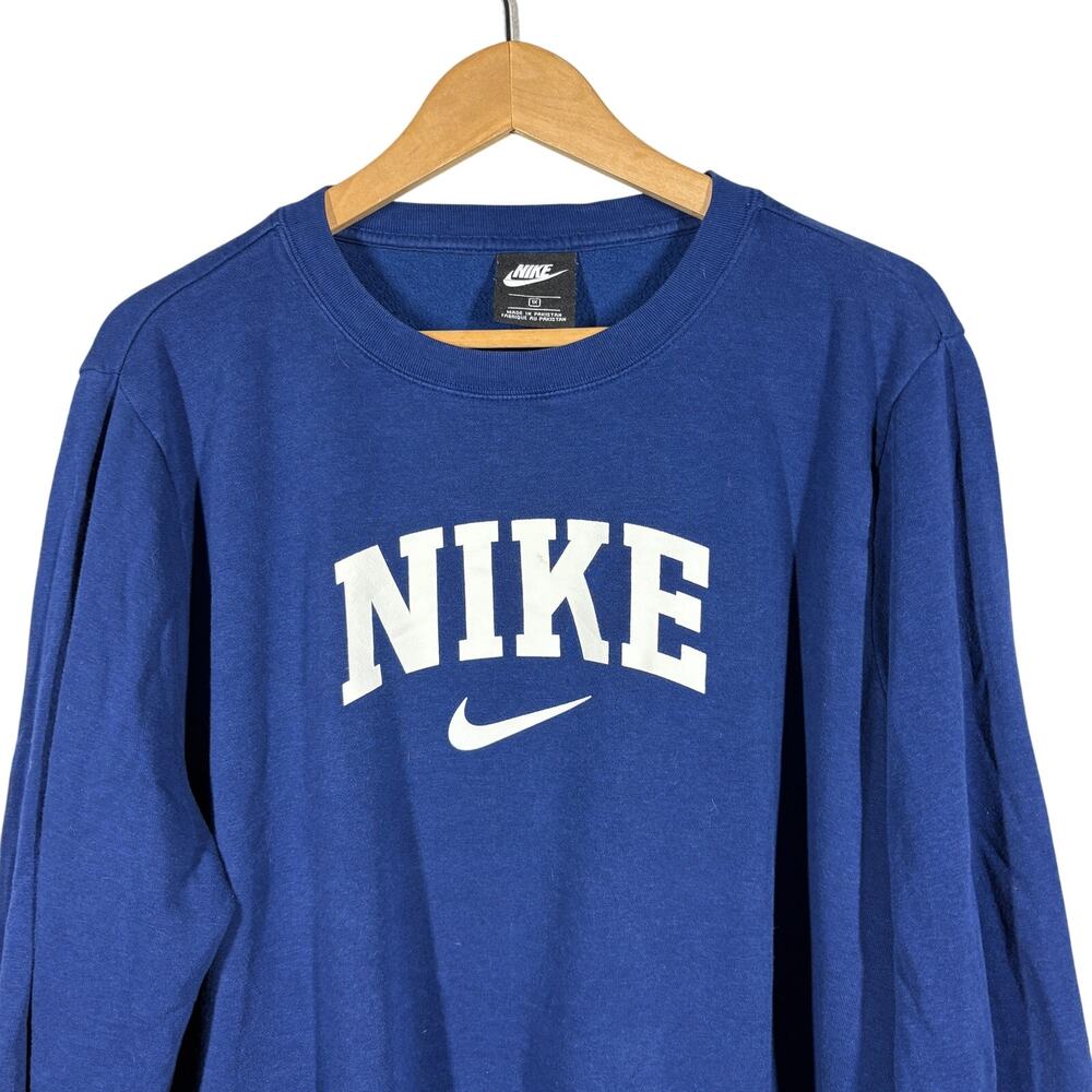 Nike 2006 Vintage Tee Long Sleeve Navy Blue Spellout Streetwear Athleisure - 1X - Picture 2 of 5